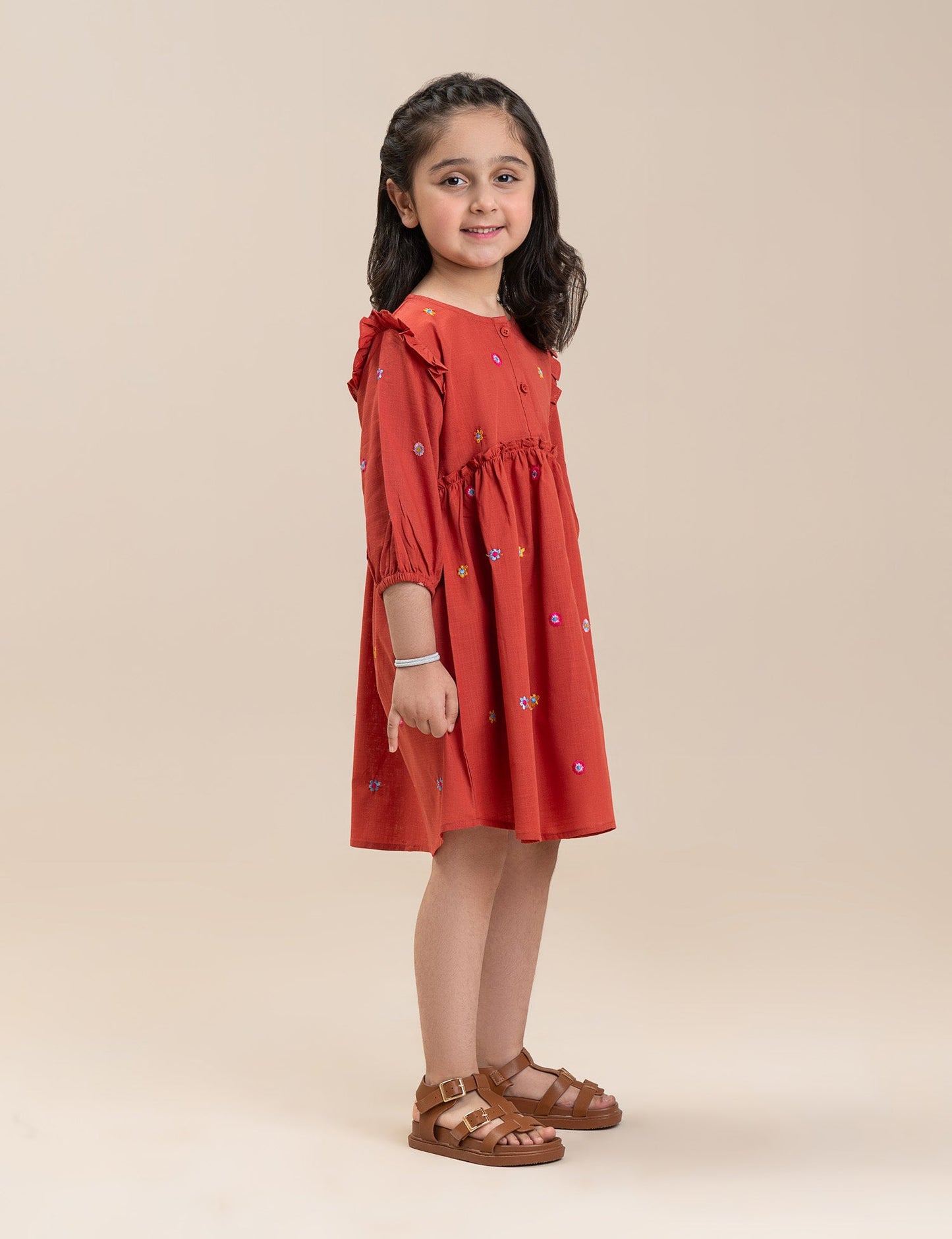 FLORAL EMBROIDERED DRESS