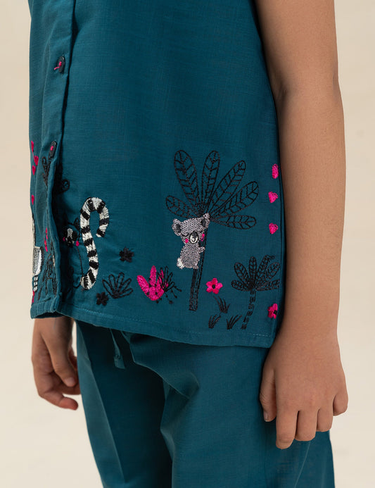 2 PIECE EMBROIDERED SUIT
