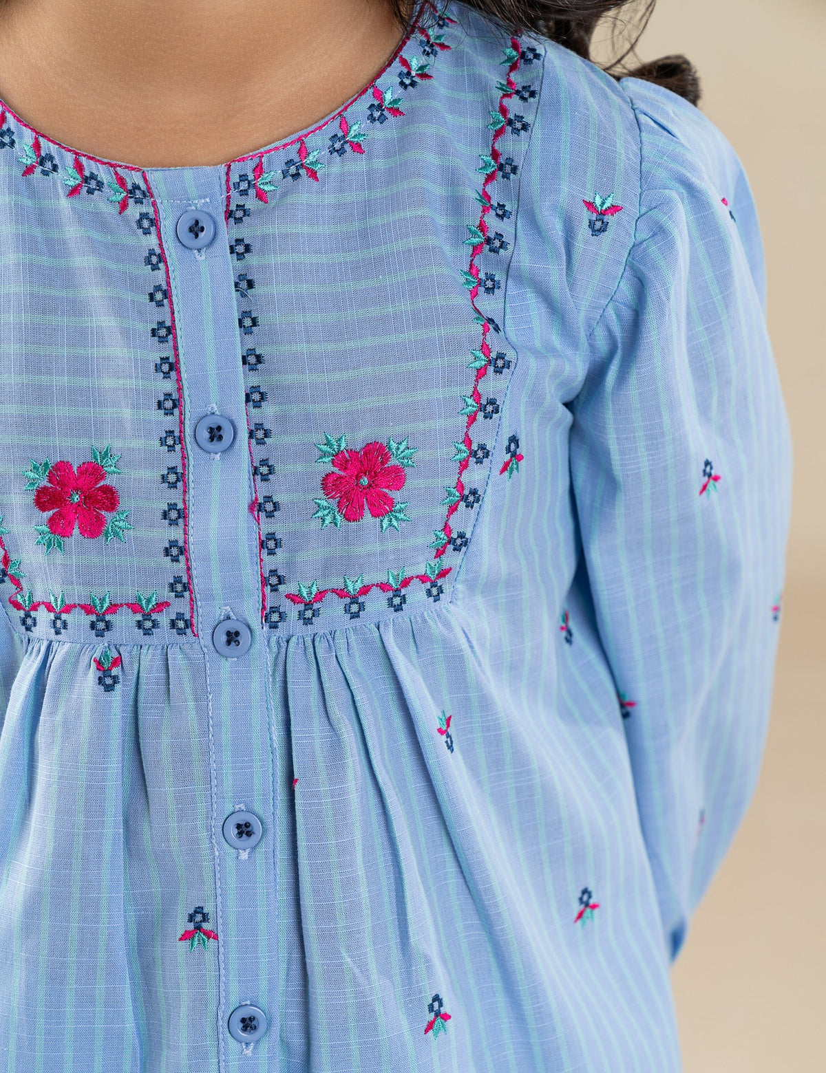 2 PIECE FLORAL EMBROIDERED SUIT