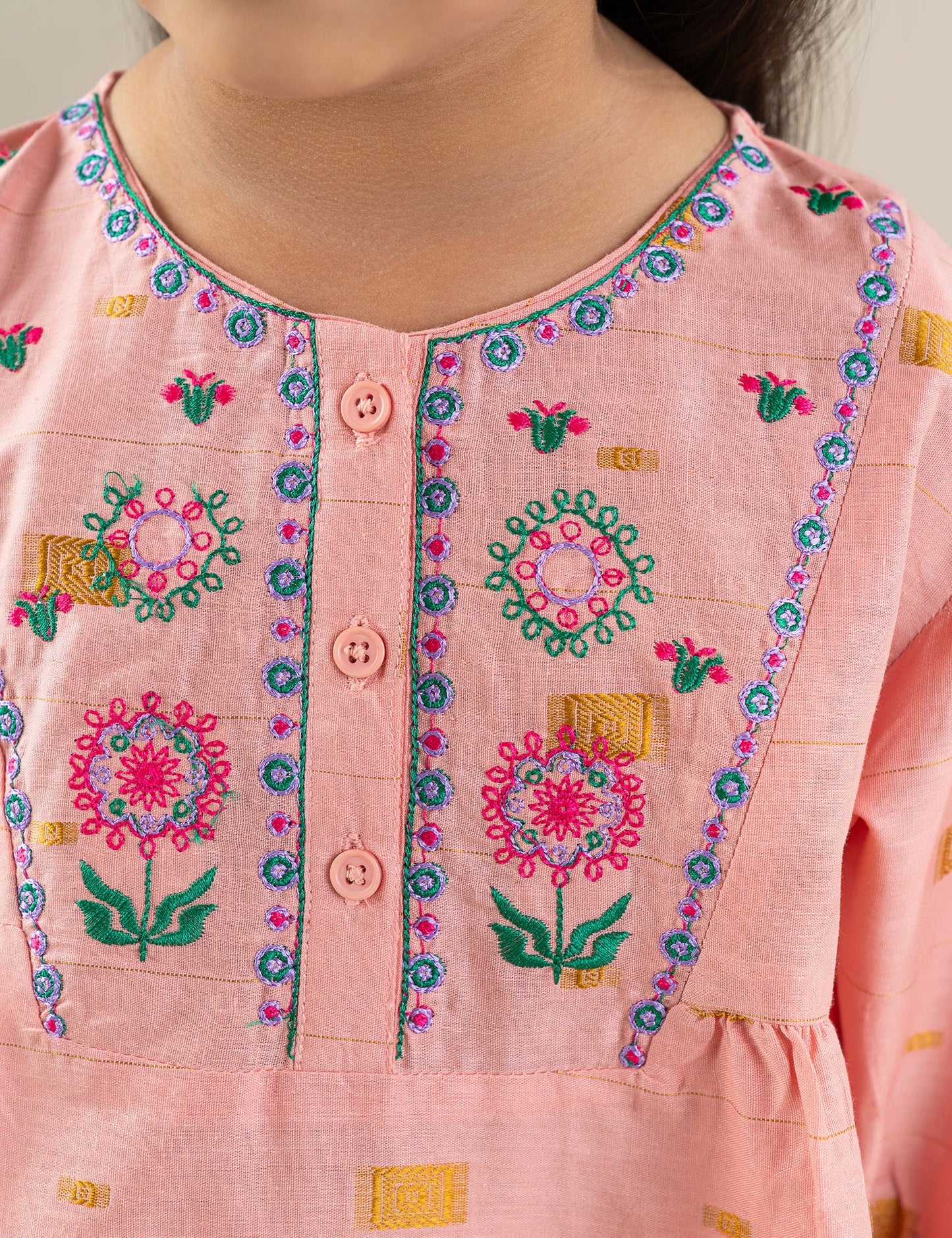 2 PIECE FLORAL EMBROIDERED SUIT