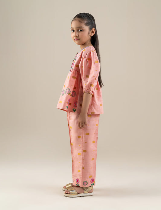 2 PIECE FLORAL EMBROIDERED SUIT