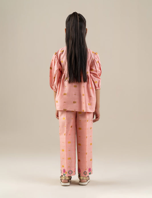 2 PIECE FLORAL EMBROIDERED SUIT