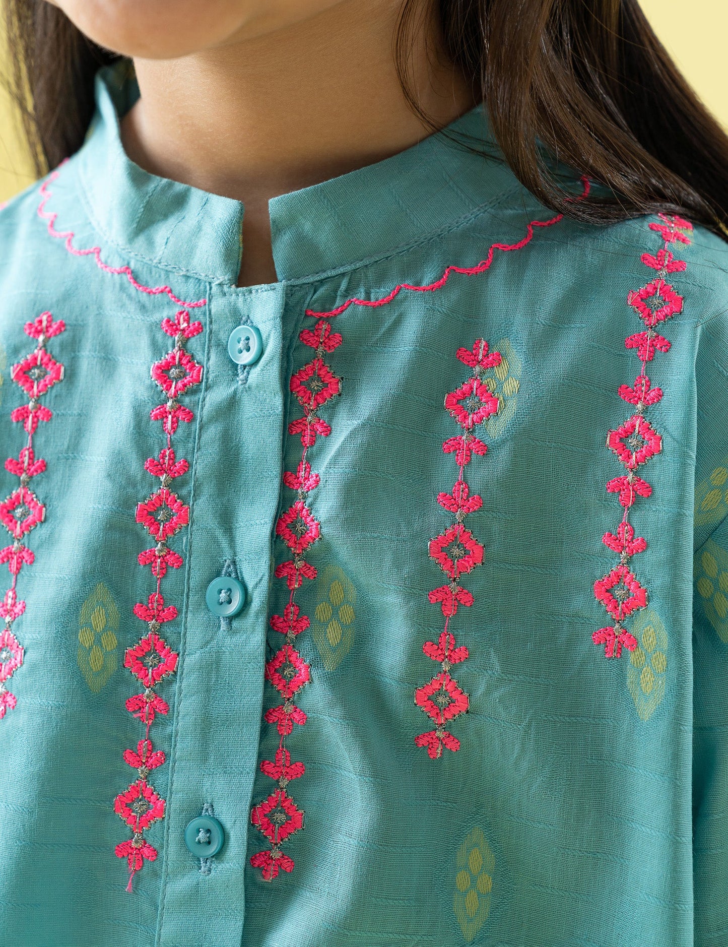 2 PIECE EMBROIDERED PRINTED SUIT