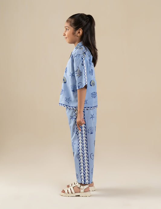 2 PIECE SEA SHELL PRINTED SUIT