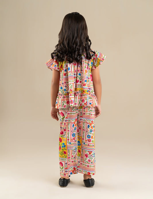 2 PIECE FLORAL PRINTED SUIT