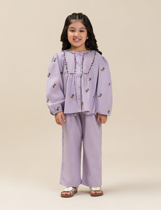 2 PIECE FLORAL EMBROIDERED SUIT