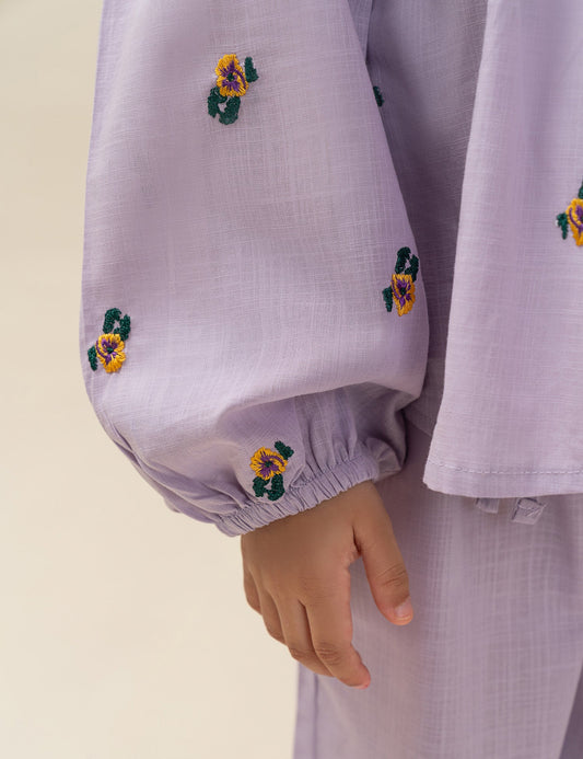 2 PIECE FLORAL EMBROIDERED SUIT