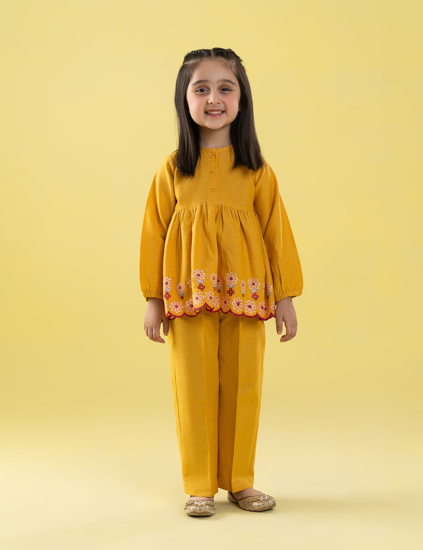 2 PIECE FLORAL EMBROIDERED SUIT