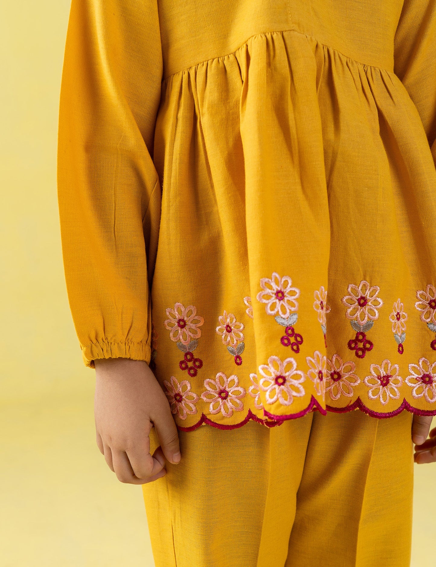 2 PIECE FLORAL EMBROIDERED SUIT