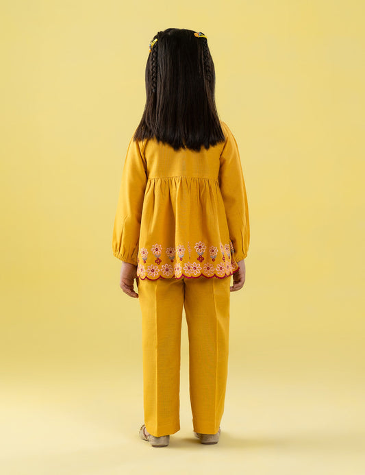 2 PIECE FLORAL EMBROIDERED SUIT