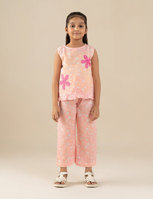 2 PIECE FLORAL PRINTED SUIT