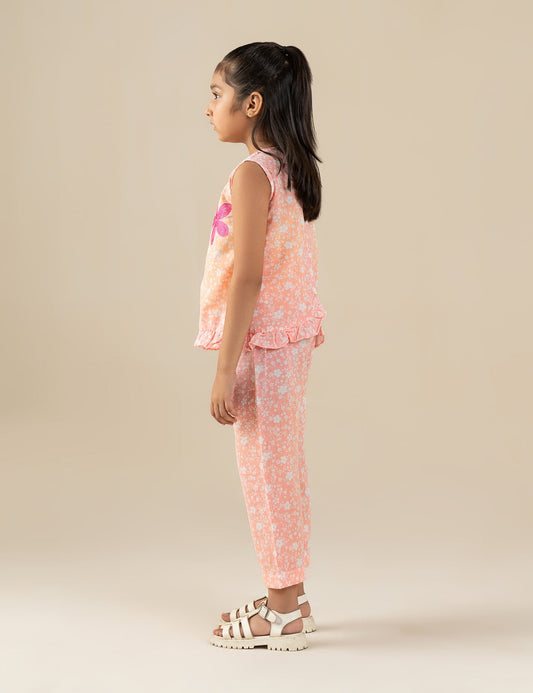 2 PIECE FLORAL PRINTED SUIT