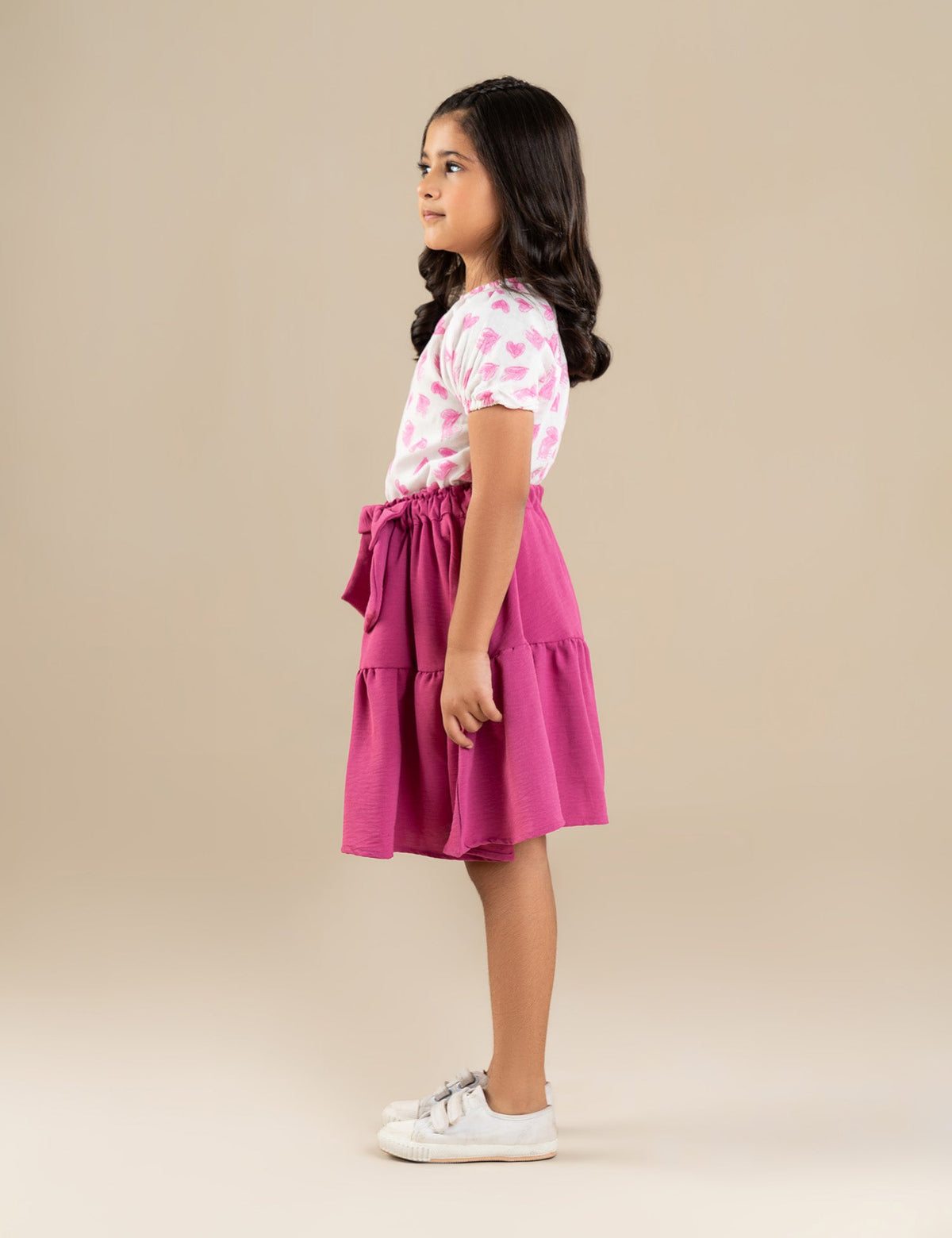 2 PIECE ALLOVER HEART PRINTED SUIT