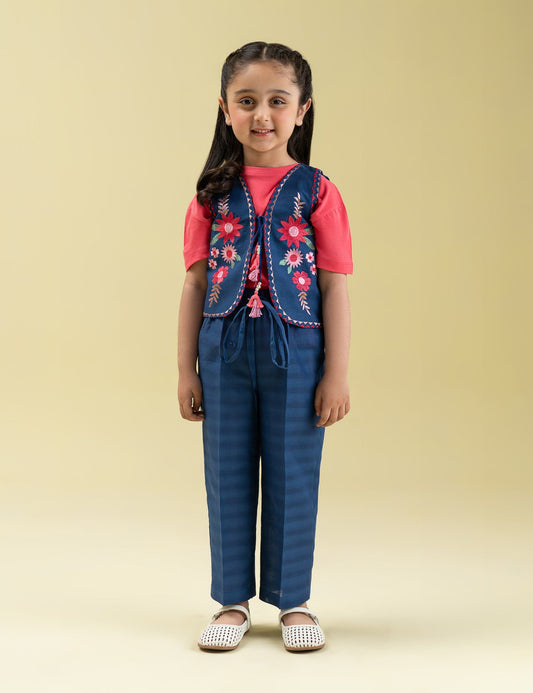 2 PIECE FLORAL EMBROIDERED SUIT
