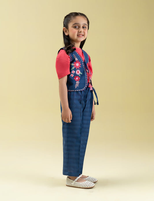 2 PIECE FLORAL EMBROIDERED SUIT