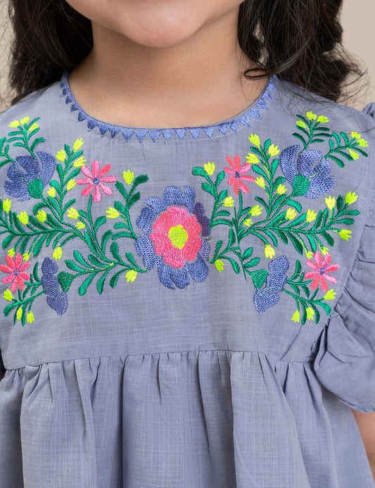 2 PIECE FLORAL EMBROIDERED SUIT