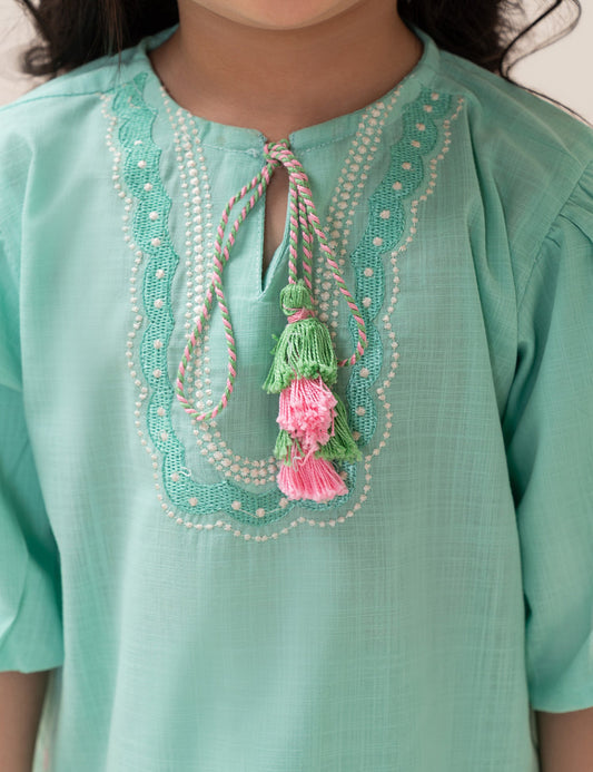 2 PIECE EMBROIDERED SUIT