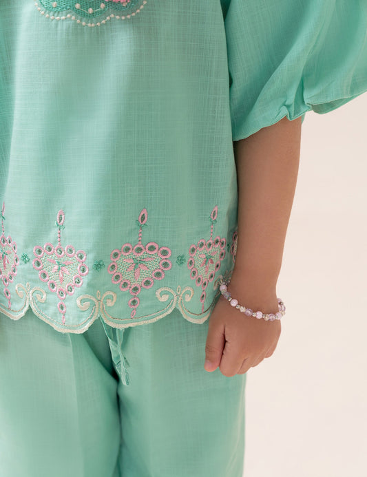 2 PIECE EMBROIDERED SUIT