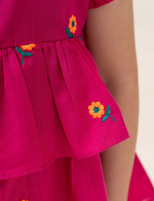 2 PIECE FLORAL EMBROIDERED SUIT