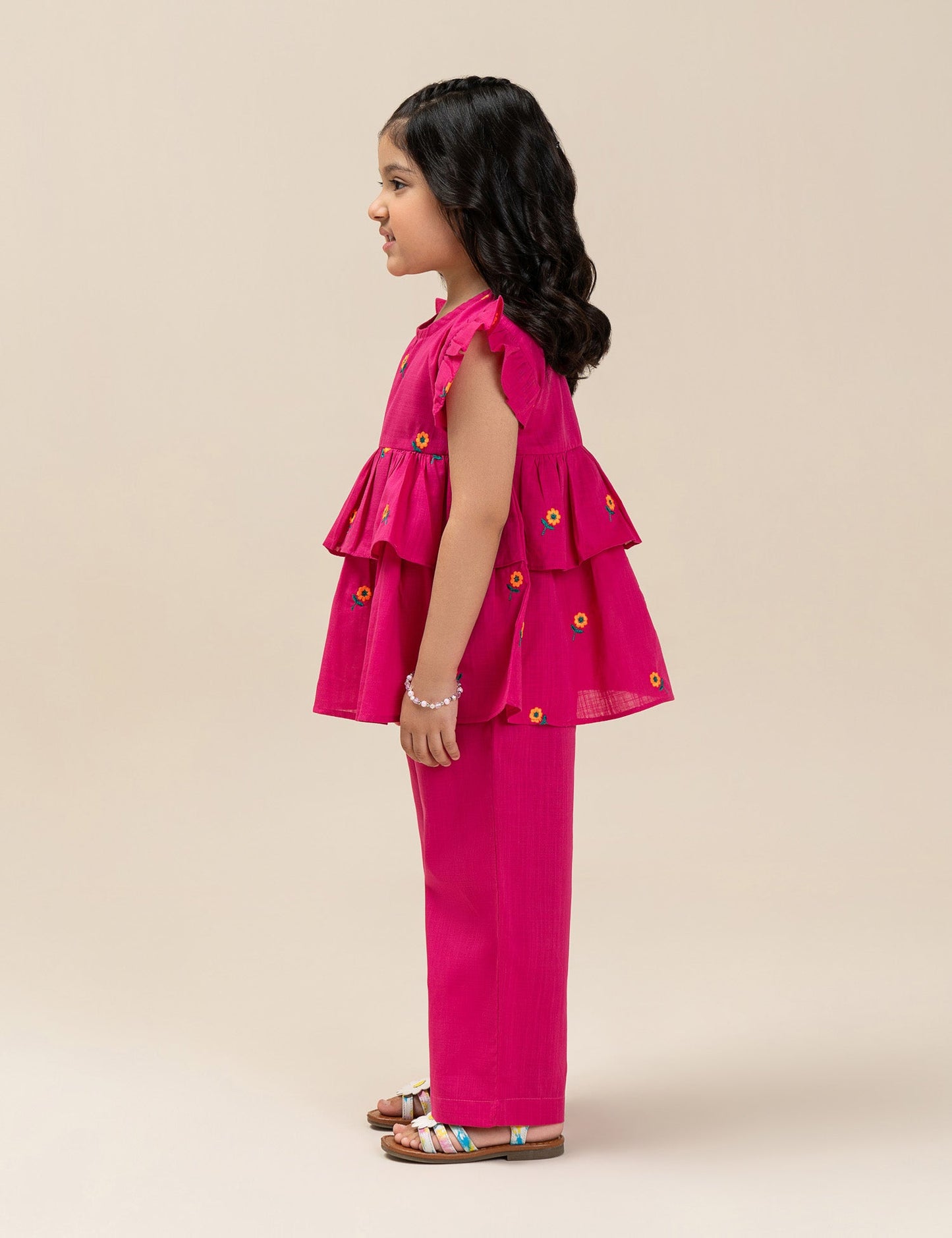 2 PIECE FLORAL EMBROIDERED SUIT