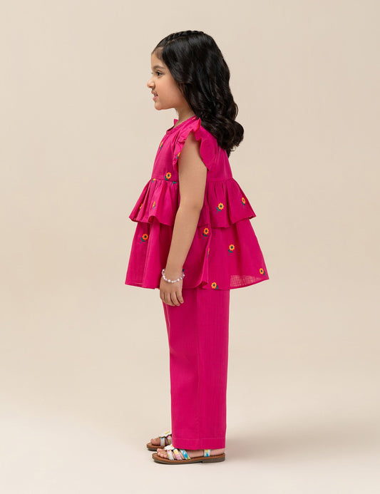 2 PIECE FLORAL EMBROIDERED SUIT