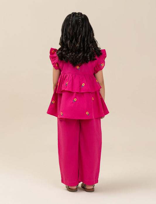 2 PIECE FLORAL EMBROIDERED SUIT