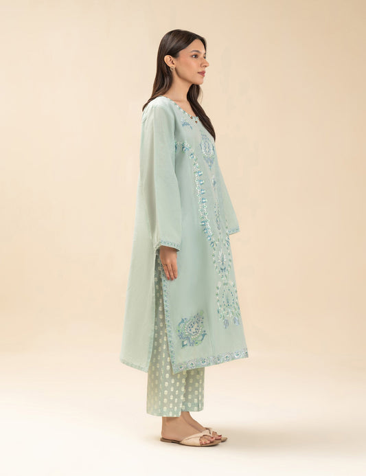 2 PIECE FLORAL EMBROIDERED SUIT
