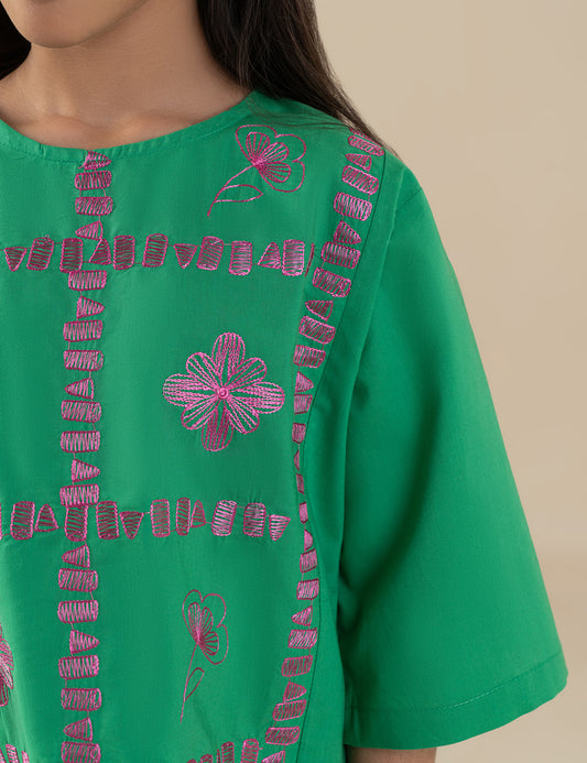 2 PIECE FLORAL EMBROIDERED SUIT