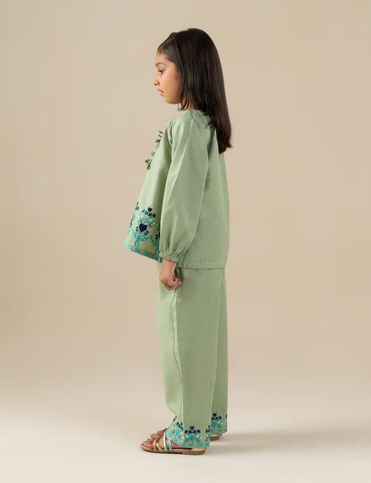 2 PIECE FLORAL EMBROIDERED SUIT