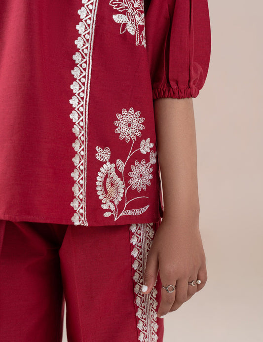 2 PIECE EMBROIDERED SUIT