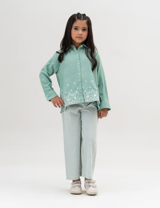 2 PIECE FLORAL EMBROIDERED SUIT
