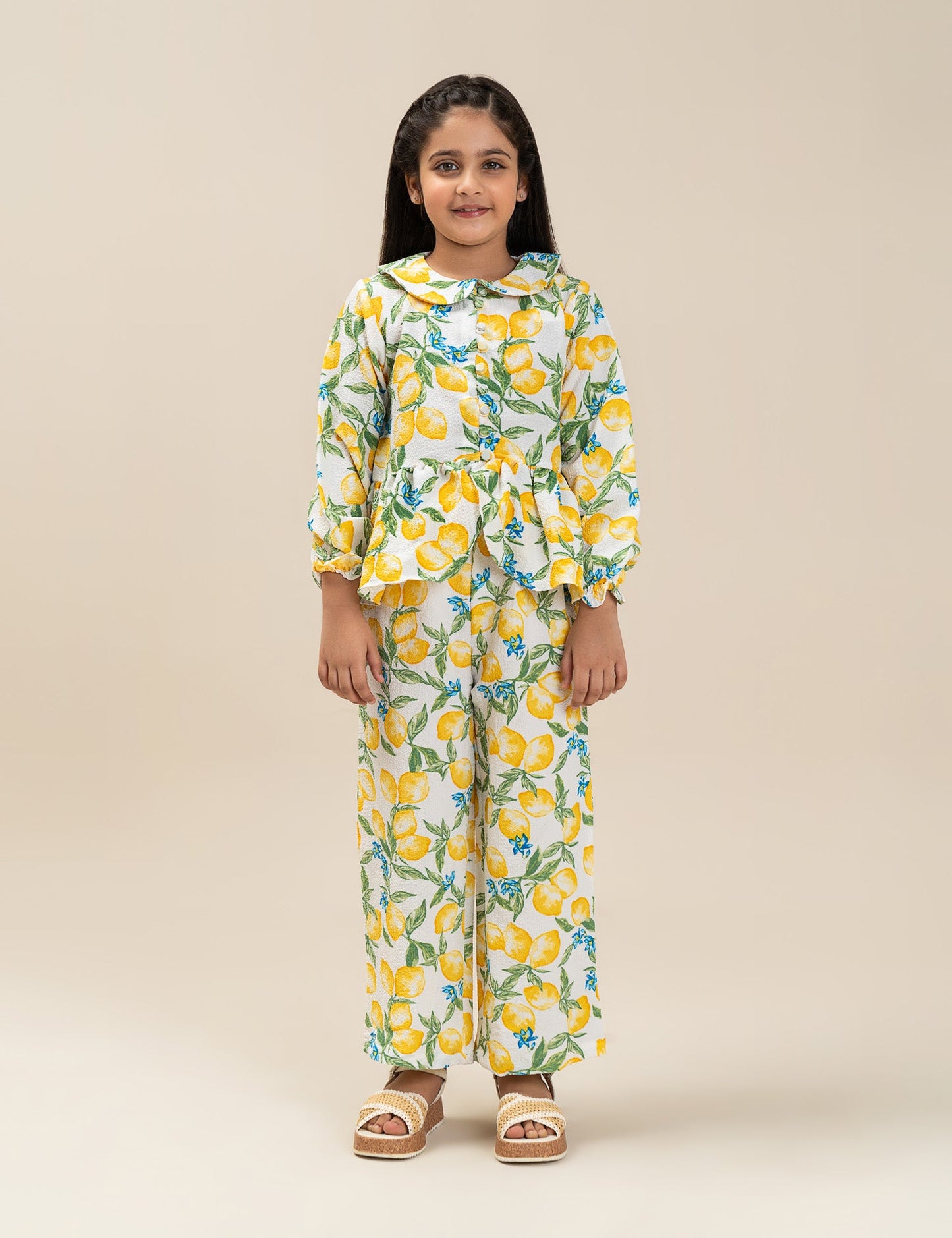 2 PIECE LEMON PRINTED SUIT