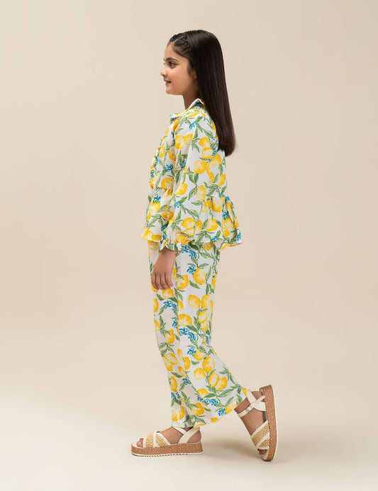 2 PIECE LEMON PRINTED SUIT