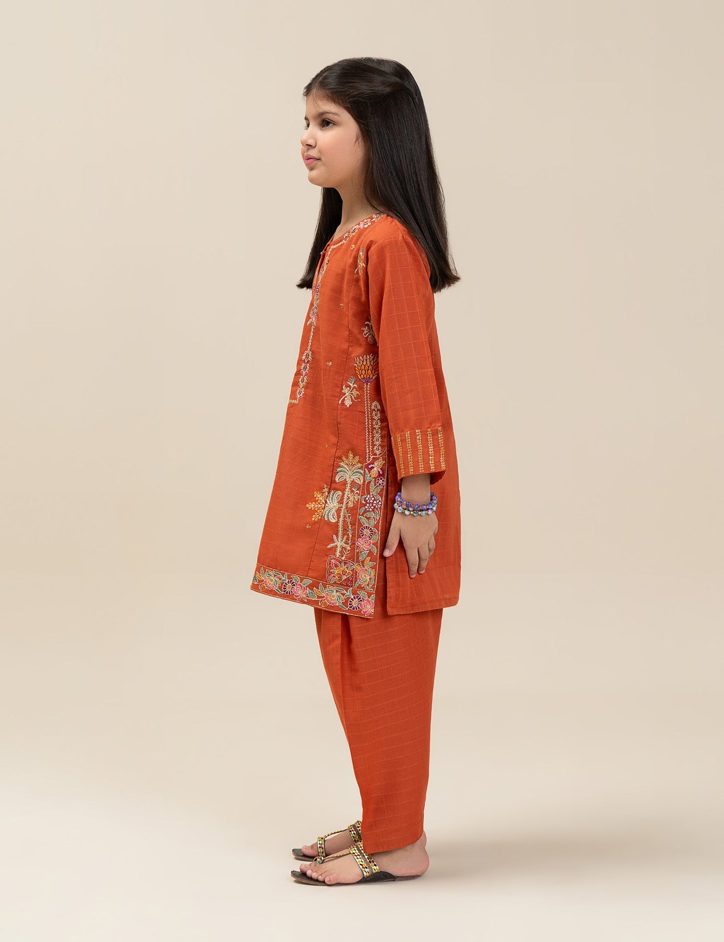 2 PIECE SEQUIN EMBROIDERED SUIT
