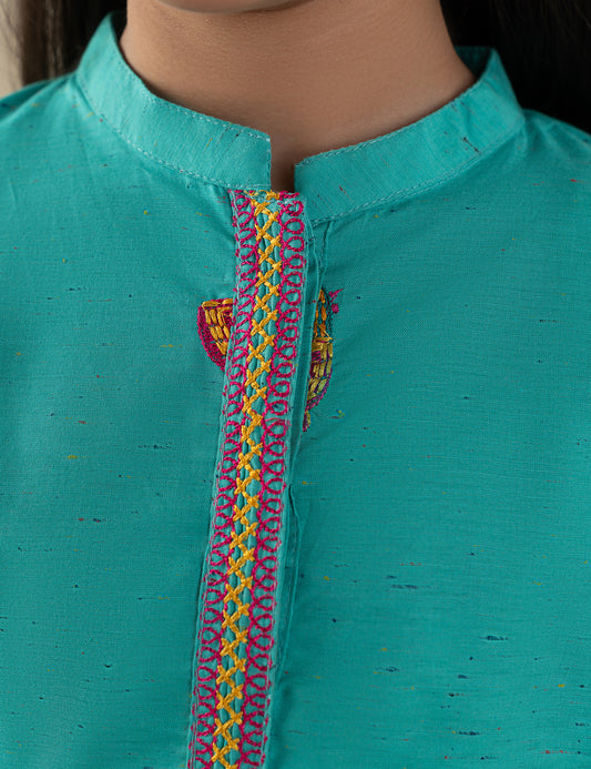 2 PIECE CHICKEN EMBROIDERED SUIT