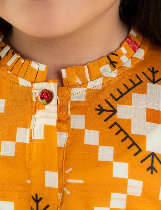 2 PIECE BLOCK PRINTED SUIT
