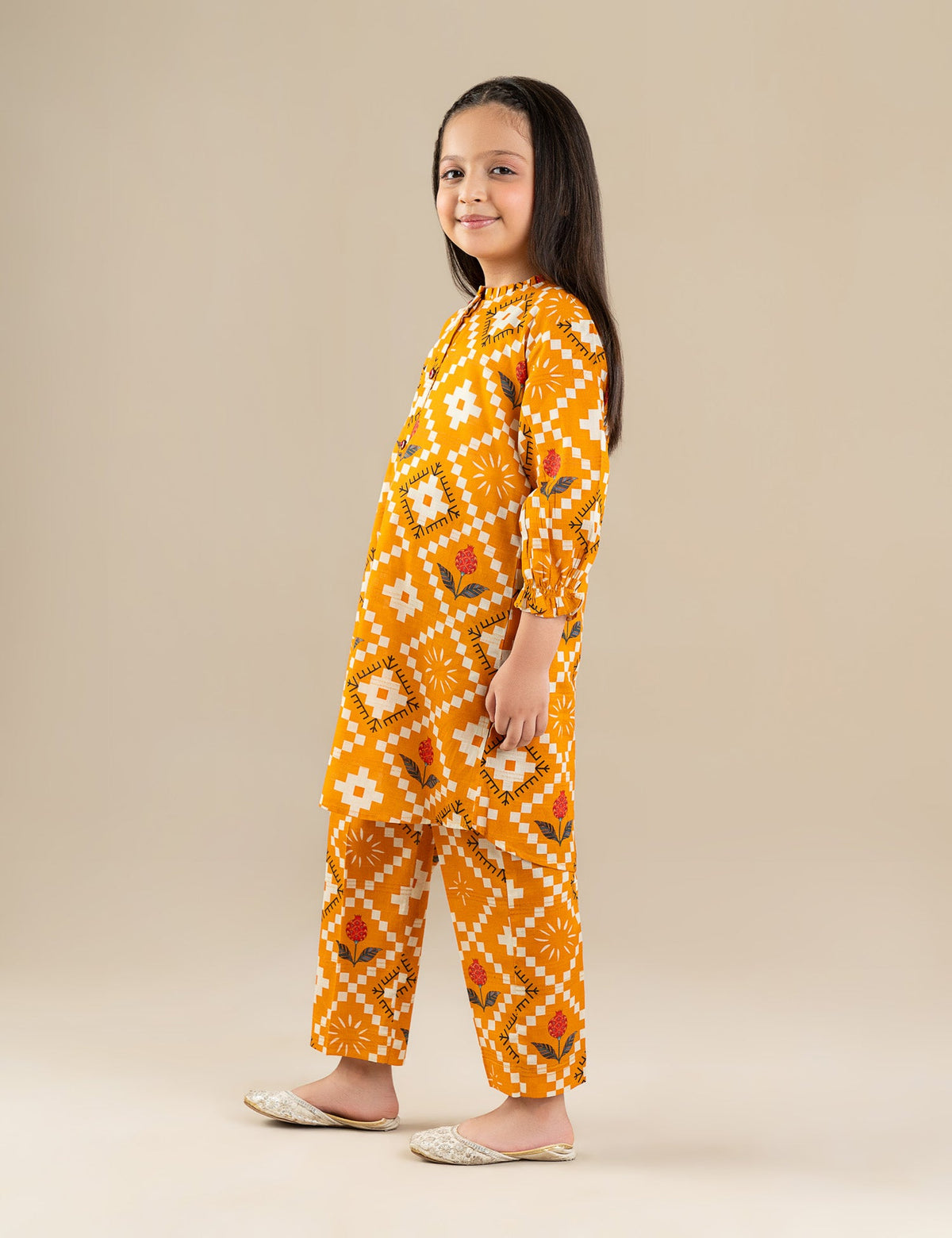 2 PIECE BLOCK PRINTED SUIT
