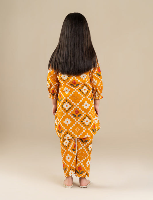 2 PIECE BLOCK PRINTED SUIT