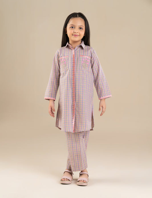 2 PIECE POCKETS EMBROIDERED SUIT
