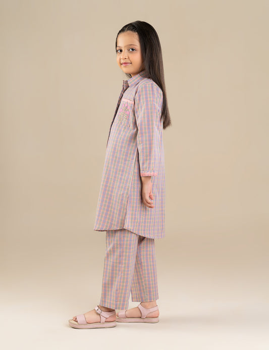 2 PIECE POCKETS EMBROIDERED SUIT