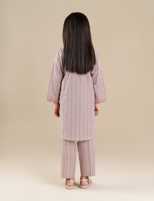 2 PIECE POCKETS EMBROIDERED SUIT