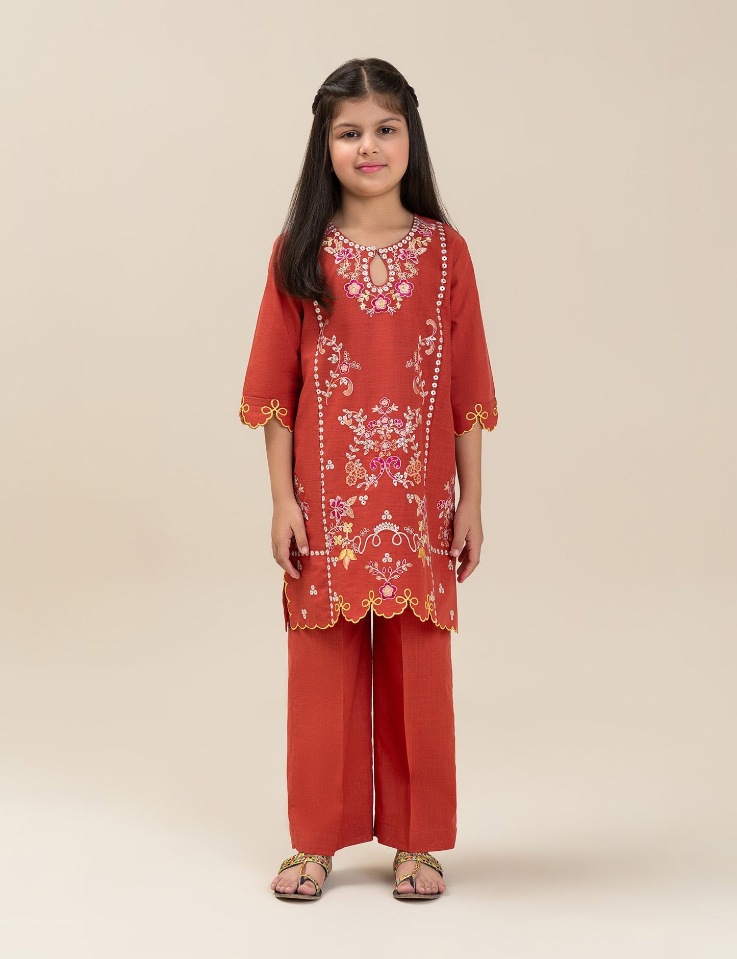2 PIECE ETHNIC EMBROIDERED SUIT