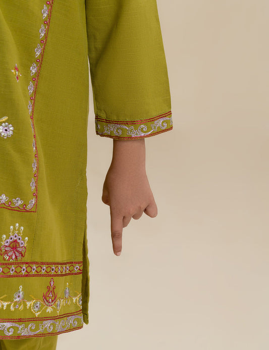 2 PIECE FLORAL EMBROIDERED SUIT