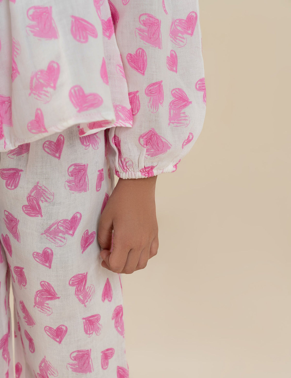 2 PIECE HEART PRINTED SUIT