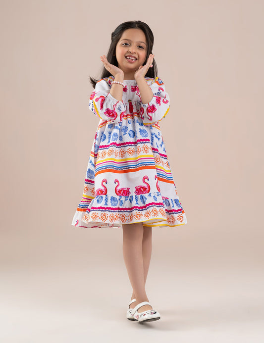 FLAMINGO PRINTED DRESS