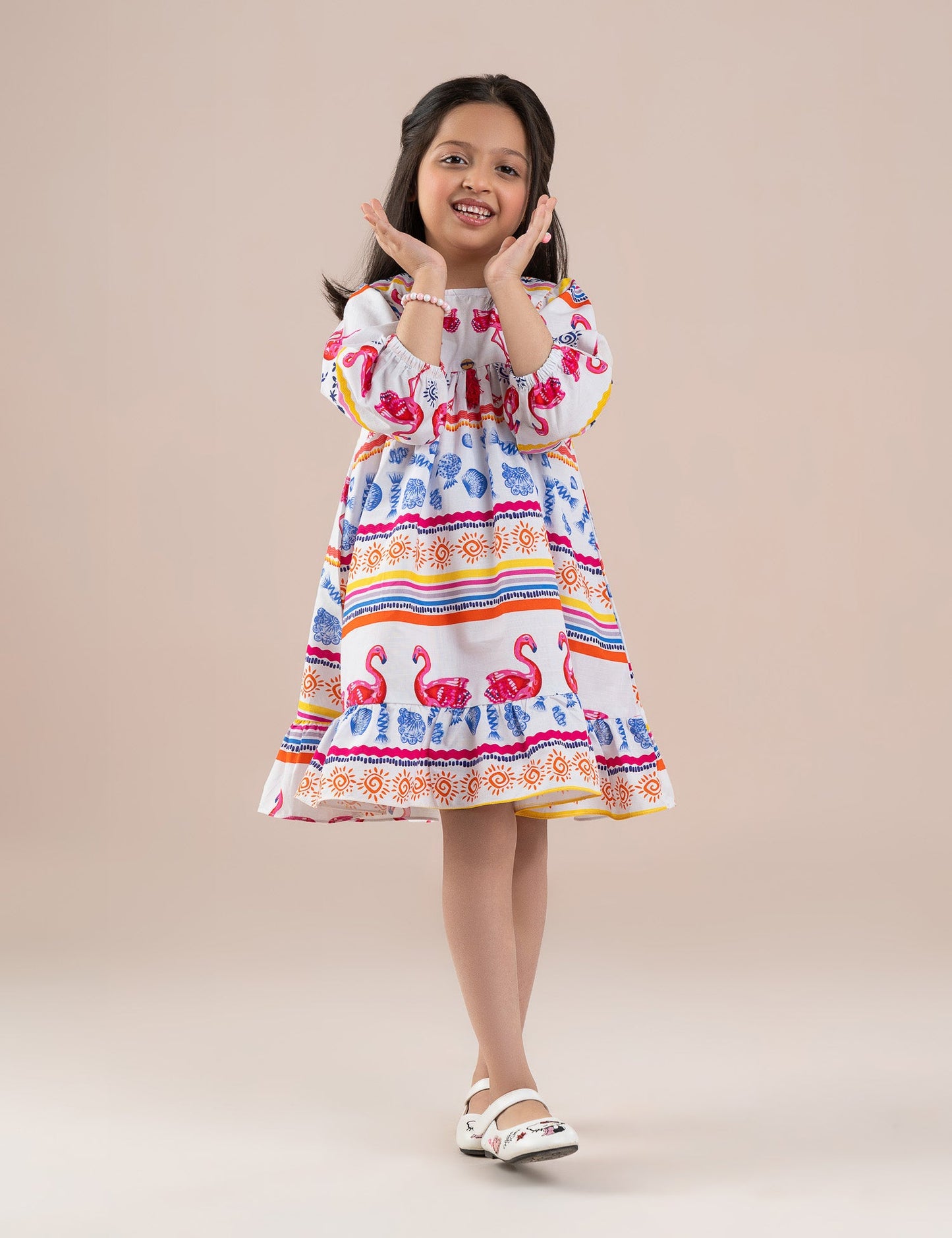 FLAMINGO PRINTED DRESS