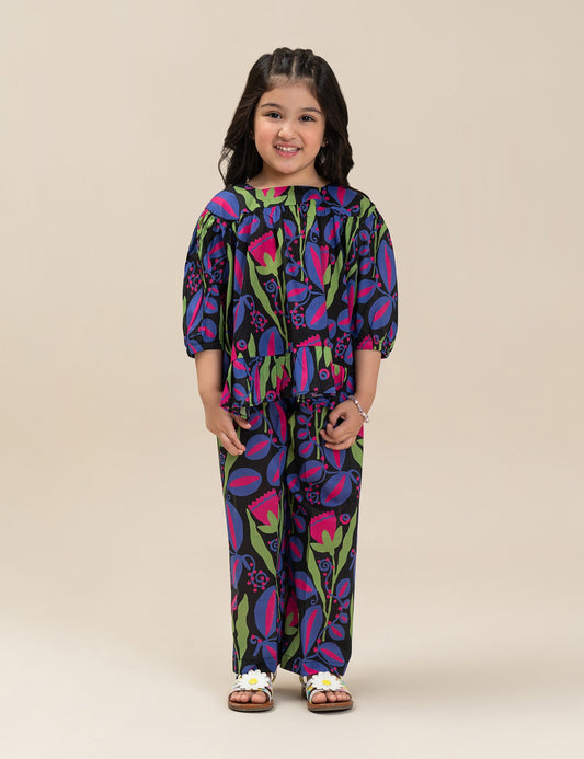 2 PIECE FLORAL PRINTED SUIT