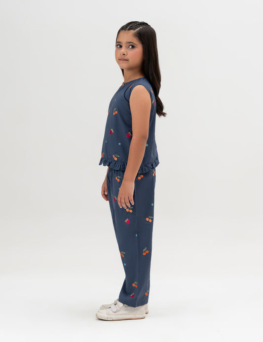 2 PIECE FRUITS PRINTED SUIT