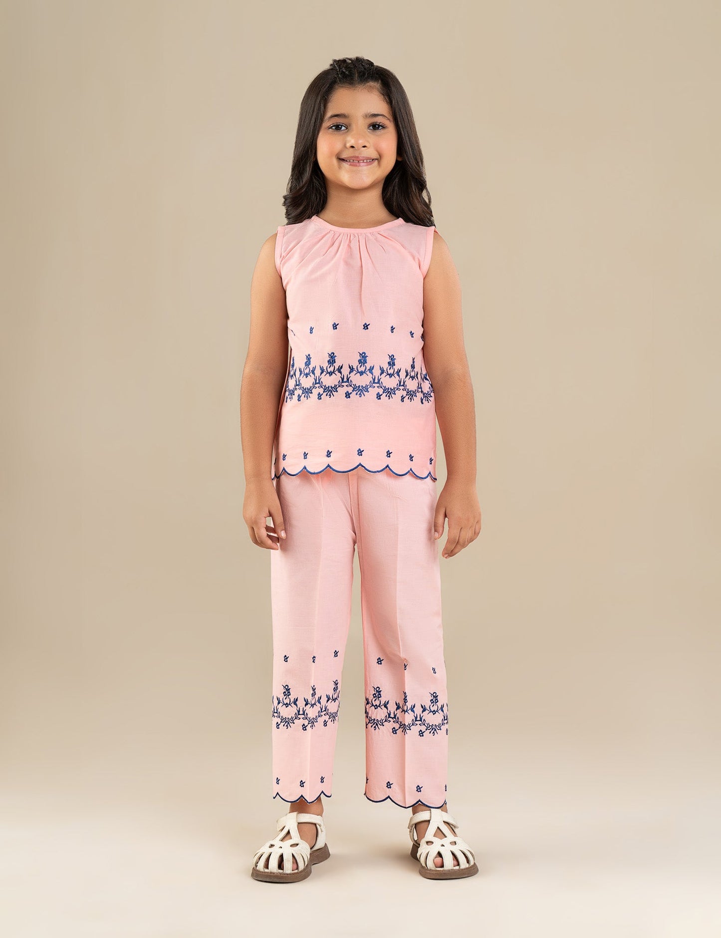 2 PIECE FLORAL EMBROIDERED SUIT
