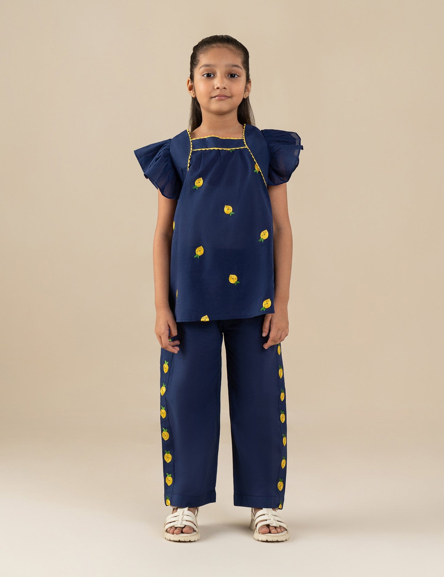 2 PIECE LEMON PRINTED SUIT